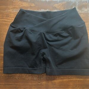 Black Gym Shorts .Workout Athletic Stretch Shorts